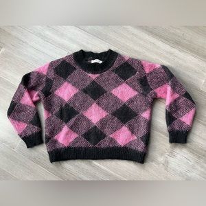 Sandro Diamond Check Sweater Size S
